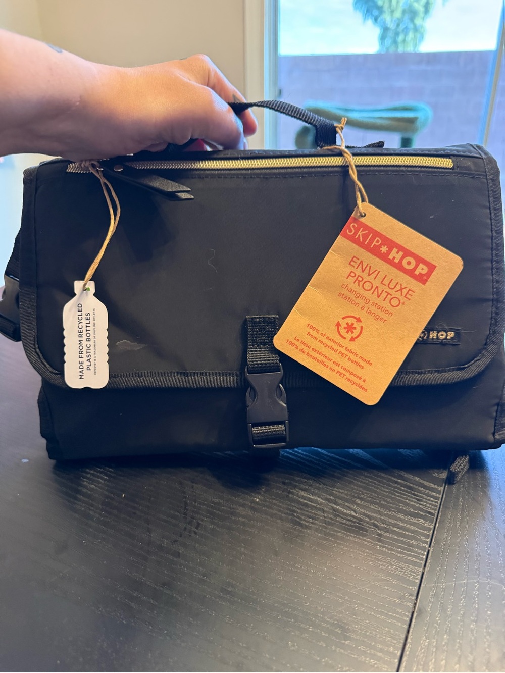 Skip Hop Black Envi Luxe Pronto Travel Toiletry Bag